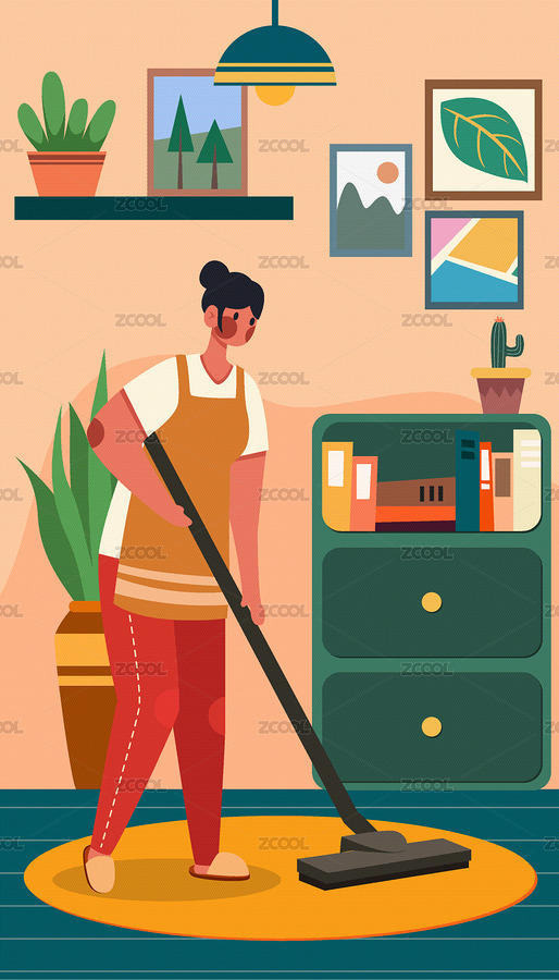 居家做家務（主預覽-9142172） - 未分類 - 站酷設計師站酷素材原創(chuàng)素材 - 站酷ZCOOL