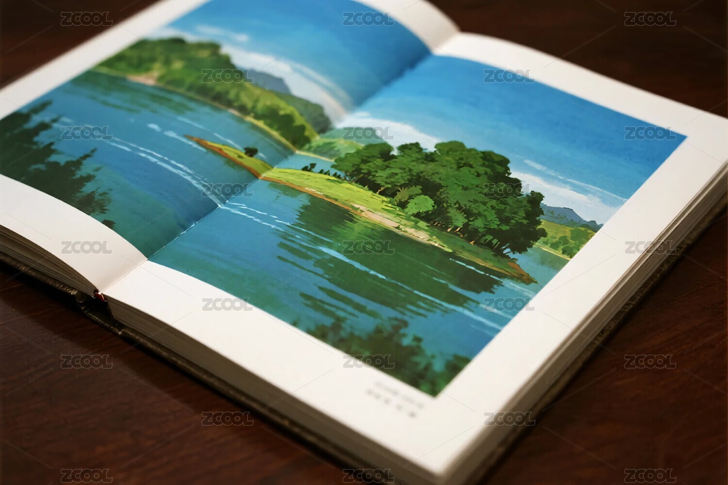 画册风景插画展示