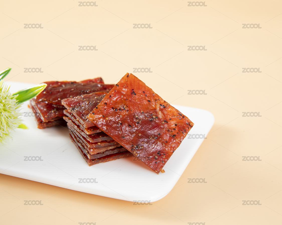 放在碟子中的紅色豬肉脯肉片（主預(yù)覽-6995198） - 未分類 - 站酷設(shè)計師述照視覺原創(chuàng)素材 - 站酷ZCOOL