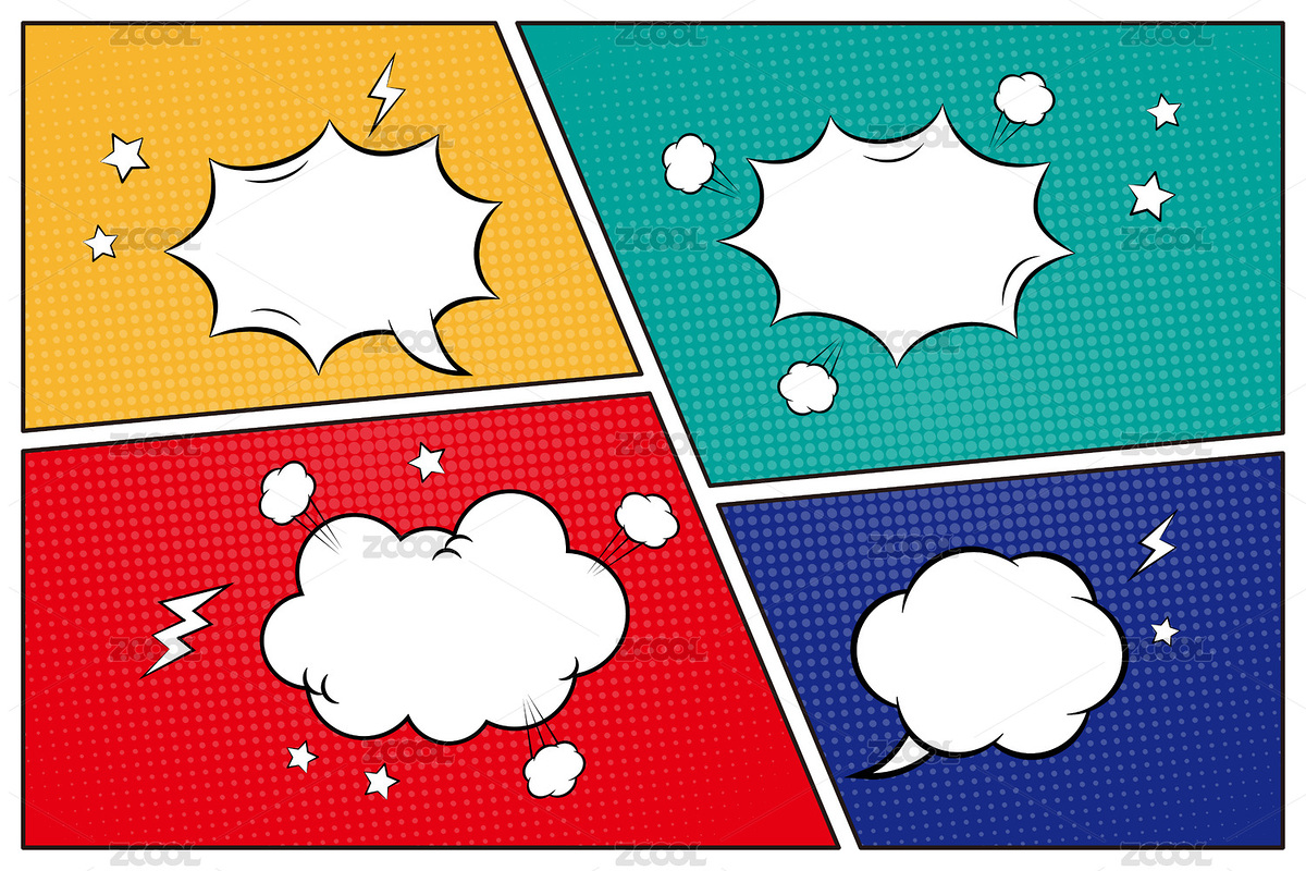 波普藝術(shù)漫畫風(fēng)格爆炸對話框（主預(yù)覽-5178561） - 未分類 - 站酷設(shè)計(jì)師Nicole912原創(chuàng)素材 - 站酷ZCOOL