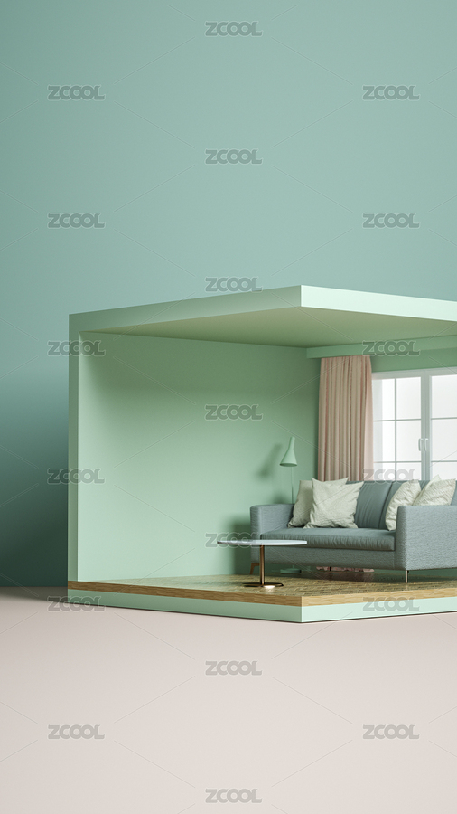 3D室内客厅三维场景渲染（主预览-5384954） - 未分类 - 站酷设计师哈哈哈123OK原创素材 - 站酷ZCOOL