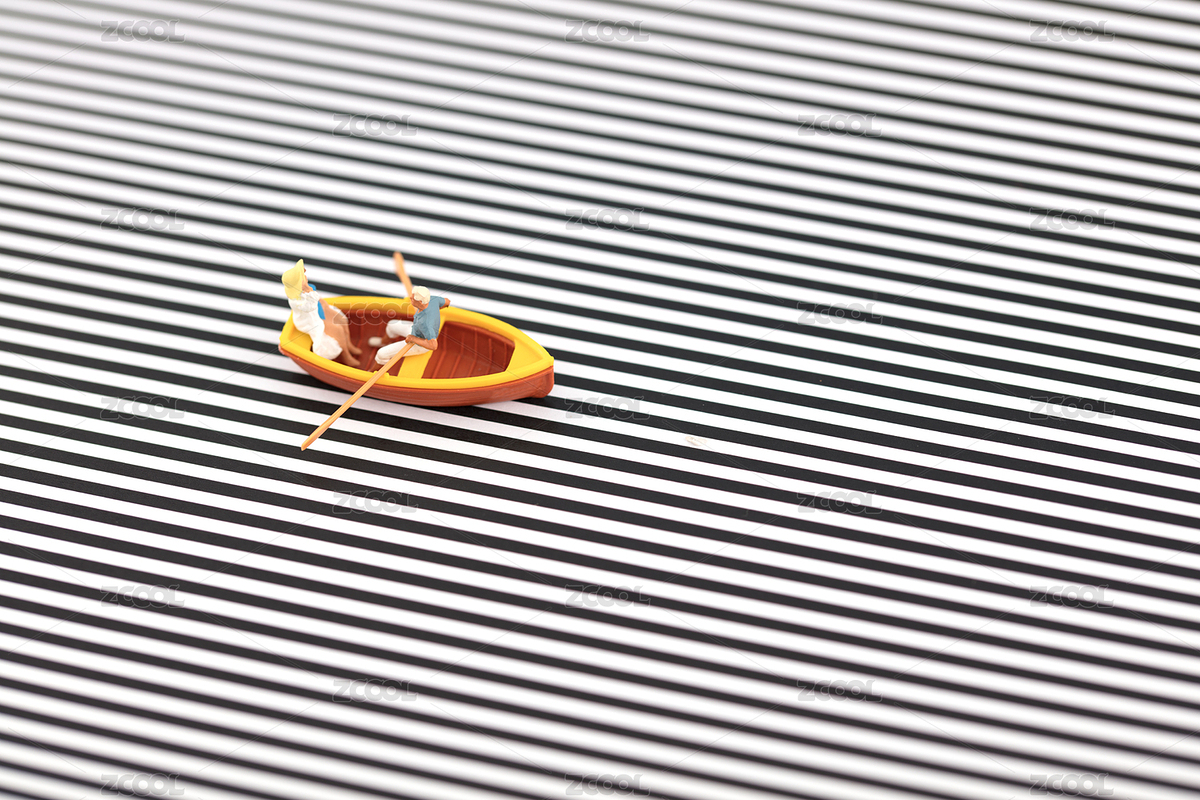 微縮場景黑白條紋背景上劃船（主預(yù)覽-1582577） - 未分類 - 站酷設(shè)計師小羽怪原創(chuàng)素材 - 站酷ZCOOL