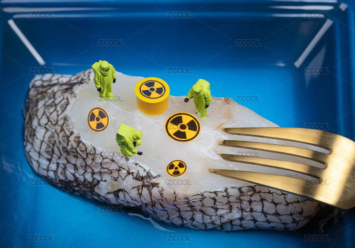 盤子餐具海洋核污染海產(chǎn)品食品安全（主預覽-5054890） - 未分類 - 站酷設(shè)計師黑白湊原創(chuàng)素材 - 站酷ZCOOL