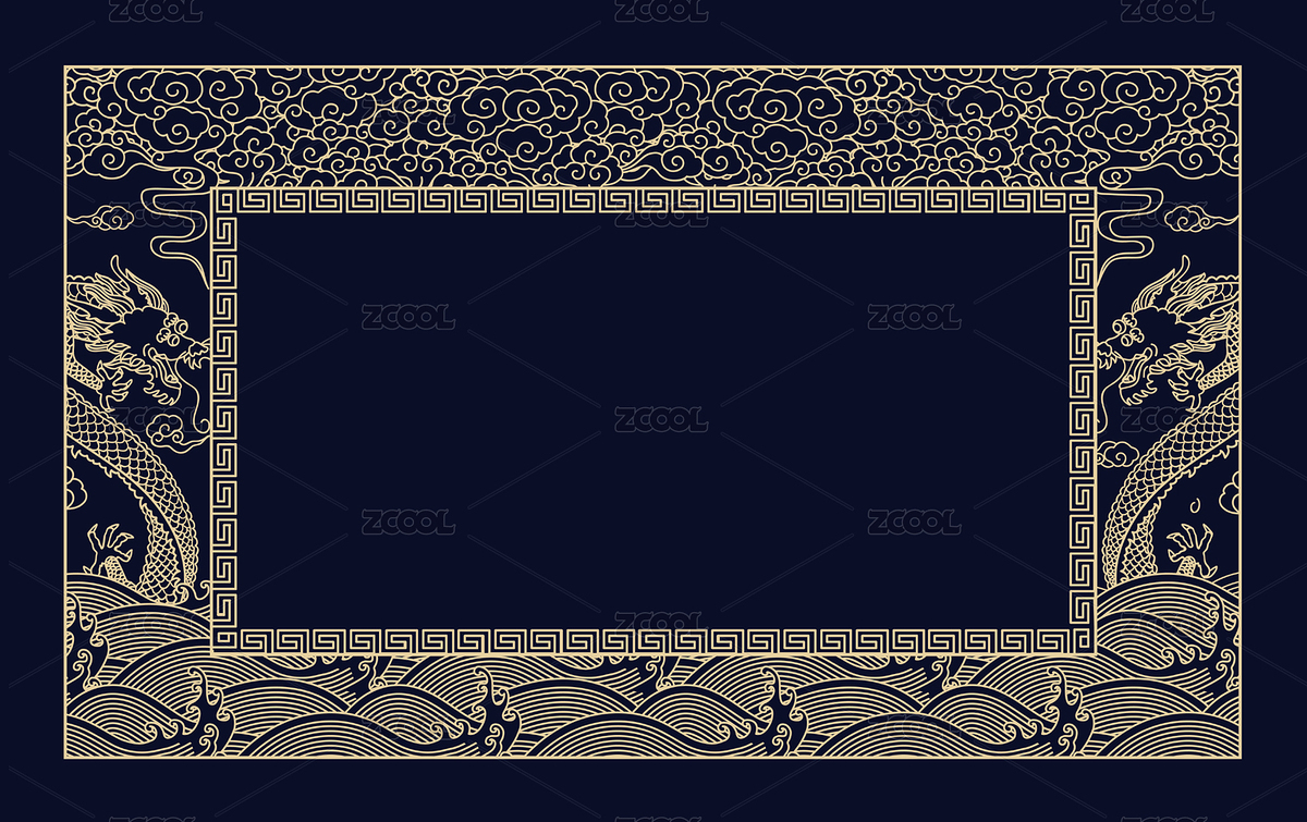 矢量中式古典传统边框纹样图横版（主预览-4772414） - 未分类 - 站酷设计师kaierxin原创素材 - 站酷ZCOOL