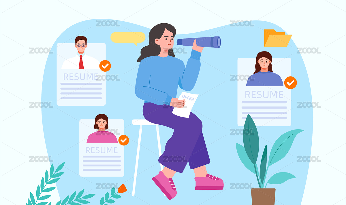 招聘求職面試（主預(yù)覽-5450585） - 未分類(lèi) - 站酷設(shè)計(jì)師蓓蓓筠原創(chuàng)素材 - 站酷ZCOOL