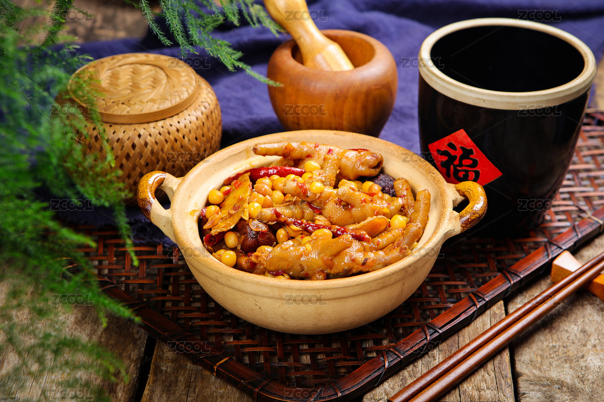 中國菜肴美食香辣燉雞腳（主預(yù)覽-6141321） - 未分類 - 站酷設(shè)計師曇華碎影原創(chuàng)素材 - 站酷ZCOOL