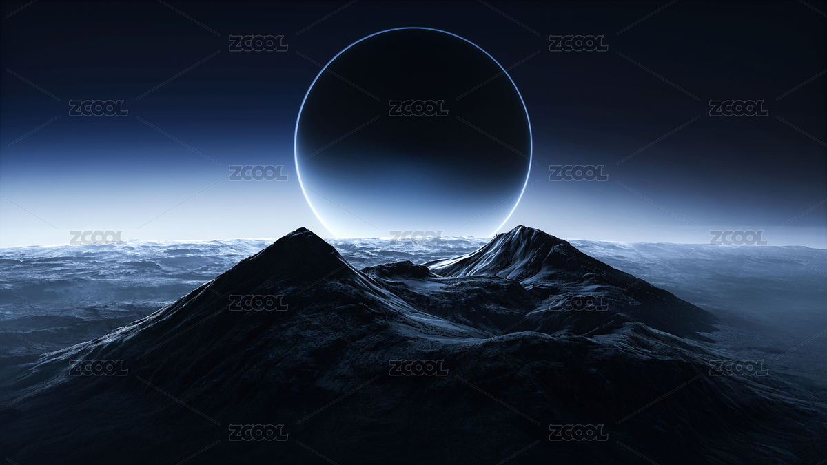 宇宙科幻超現(xiàn)實(shí)山峰鳥瞰星球科技感渲染背景（主預(yù)覽-5433728） - 未分類 - 站酷設(shè)計師easy寰原創(chuàng)素材 - 站酷ZCOOL
