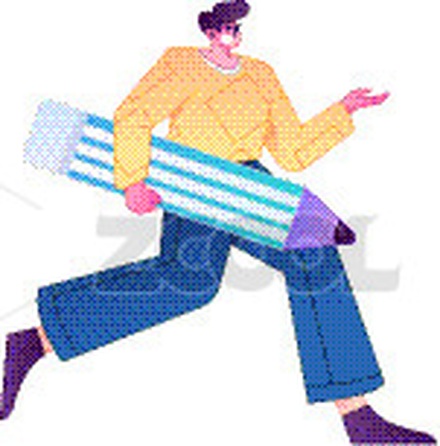 人物手持筆書寫記錄繪畫造型矢量扁平漸變插（主預覽-12621592） - 未分類 - 站酷設(shè)計師黃色房子創(chuàng)意設(shè)計原創(chuàng)素材 - 站酷ZCOOL