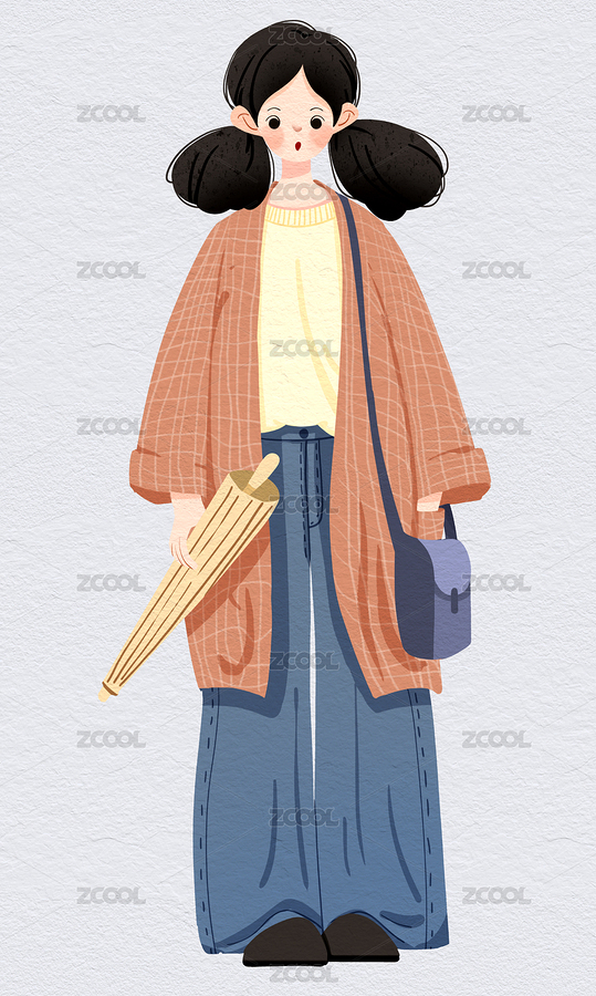 手繪卡通扁平女孩（主預(yù)覽-4697632） - 未分類 - 站酷設(shè)計(jì)師monster藍(lán)原創(chuàng)素材 - 站酷ZCOOL