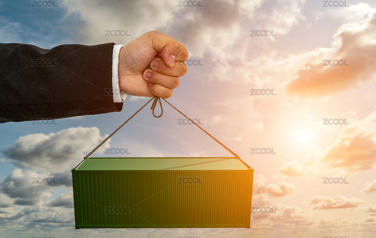 手提集裝箱貿(mào)易概念插圖（主預覽-8570868） - 未分類 - 站酷設計師Sam_Tse原創(chuàng)素材 - 站酷ZCOOL