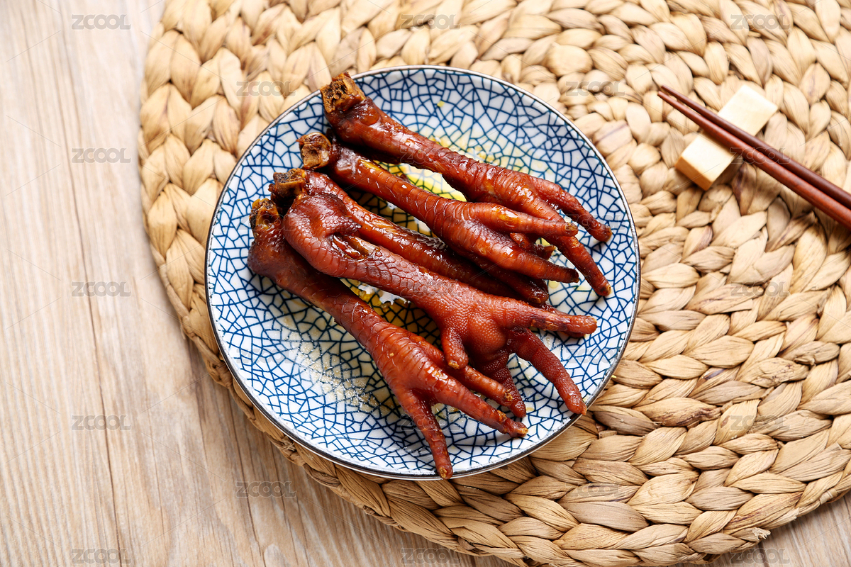 藍(lán)白瓷盤上的豉油雞腳（主預(yù)覽-9648720） - 未分類 - 站酷設(shè)計(jì)師白子梁原創(chuàng)素材 - 站酷ZCOOL