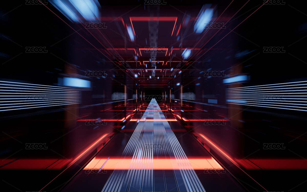 科技感线条空间隧道3D渲染（主预览-3627321） - 未分类 - 站酷设计师VinkFan原创素材 - 站酷ZCOOL