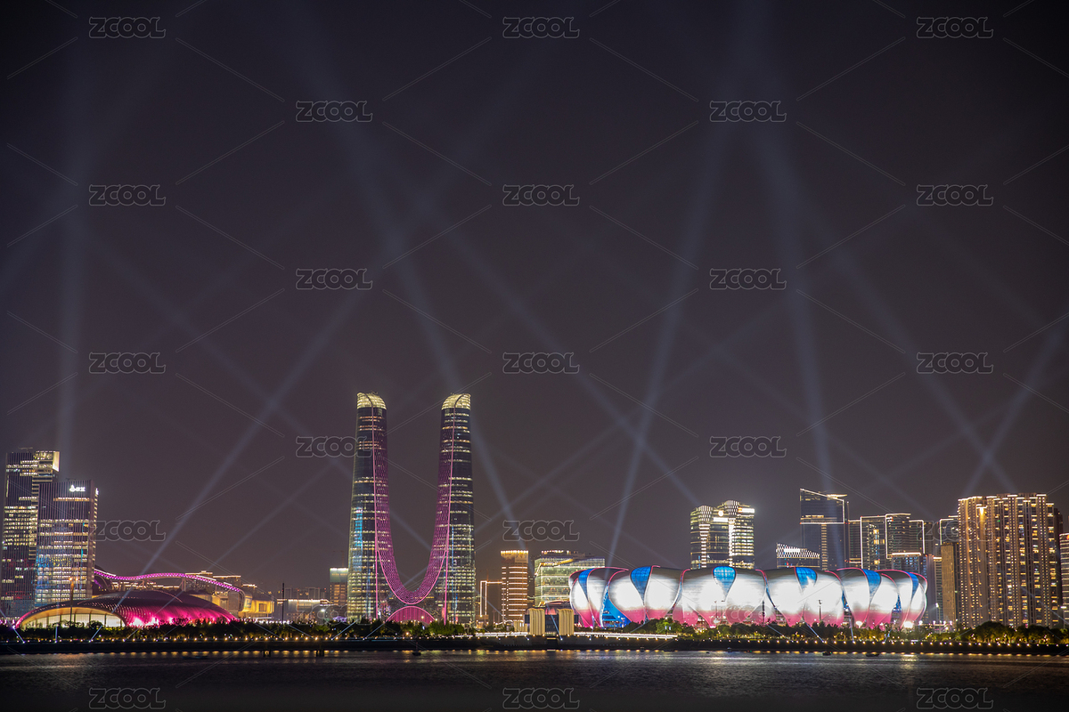 杭州亞運(yùn)會(huì) 奧體中心 杭州之門(mén)夜景燈光秀（主預(yù)覽-7481838） - 未分類 - 站酷設(shè)計(jì)師初小夏夏原創(chuàng)素材 - 站酷ZCOOL