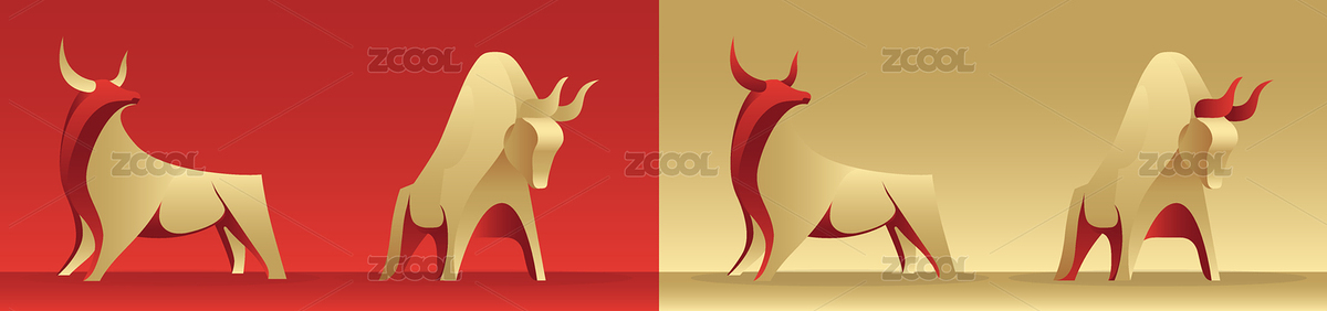 生肖牛简约形象矢量插画设计素材（主预览-8159712） - 未分类 - 站酷设计师NERO郭长庚原创素材 - 站酷ZCOOL