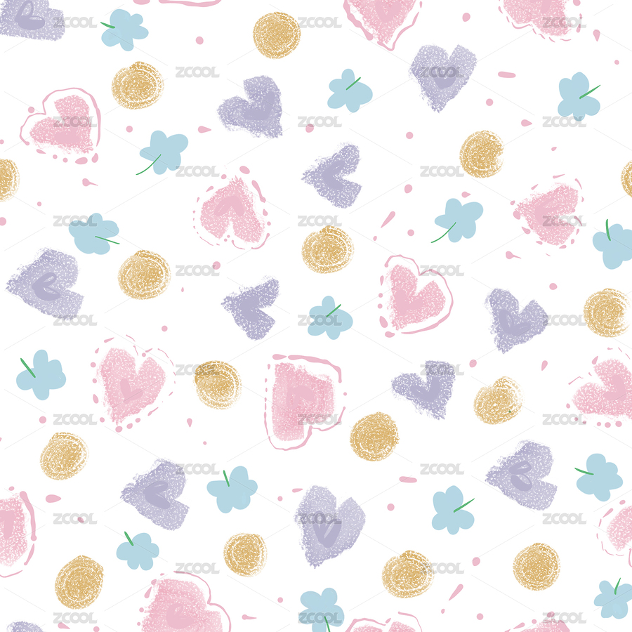 手繪水彩紋理愛心圓點(diǎn)圖形圖案（主預(yù)覽-8458716） - 未分類 - 站酷設(shè)計(jì)師Dorisliang2原創(chuàng)素材 - 站酷ZCOOL