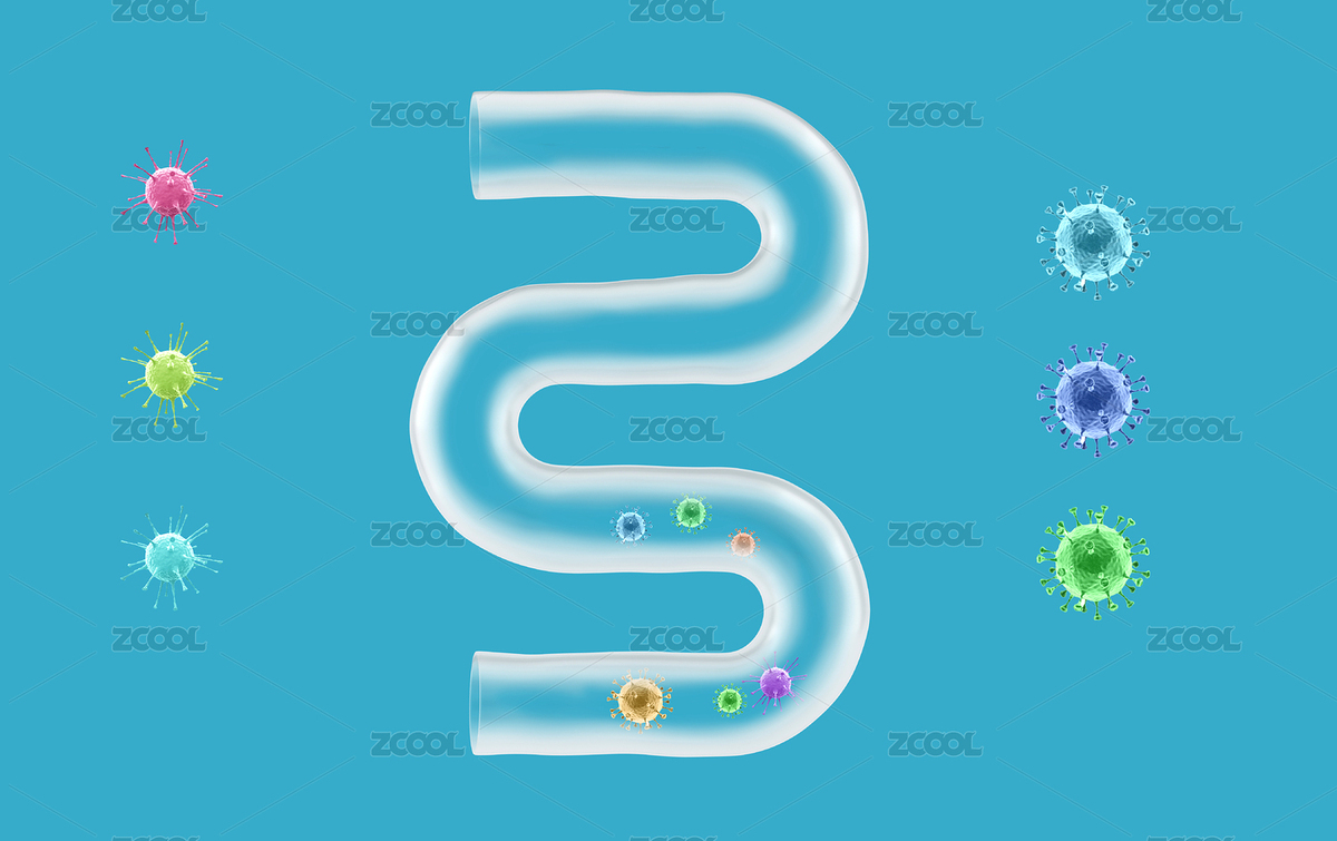 半透明彎曲蠕動(dòng)的管道腸道解剖創(chuàng)意圖（主預(yù)覽-1814693） - 未分類(lèi) - 站酷設(shè)計(jì)師imve原創(chuàng)素材 - 站酷ZCOOL