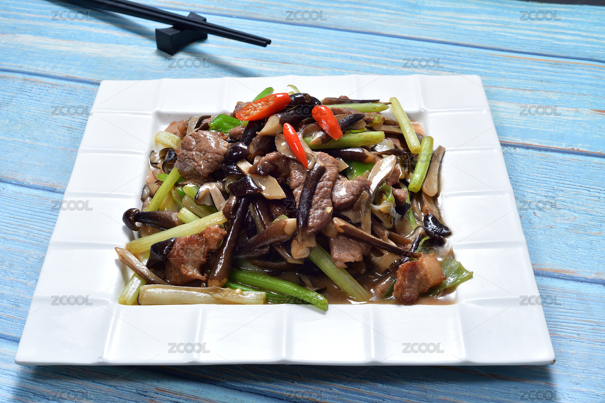 一盤芹菜黑皮雞樅菇炒肉片（主預(yù)覽-5205255） - 未分類 - 站酷設(shè)計(jì)師云從影原創(chuàng)素材 - 站酷ZCOOL