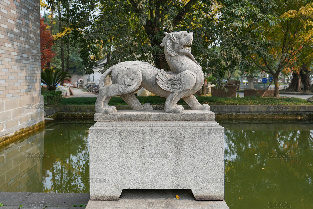 中國四川成都易園美術(shù)館前的石獅（主預(yù)覽-12690526） - 未分類 - 站酷設(shè)計師Oscarlei原創(chuàng)素材 - 站酷ZCOOL