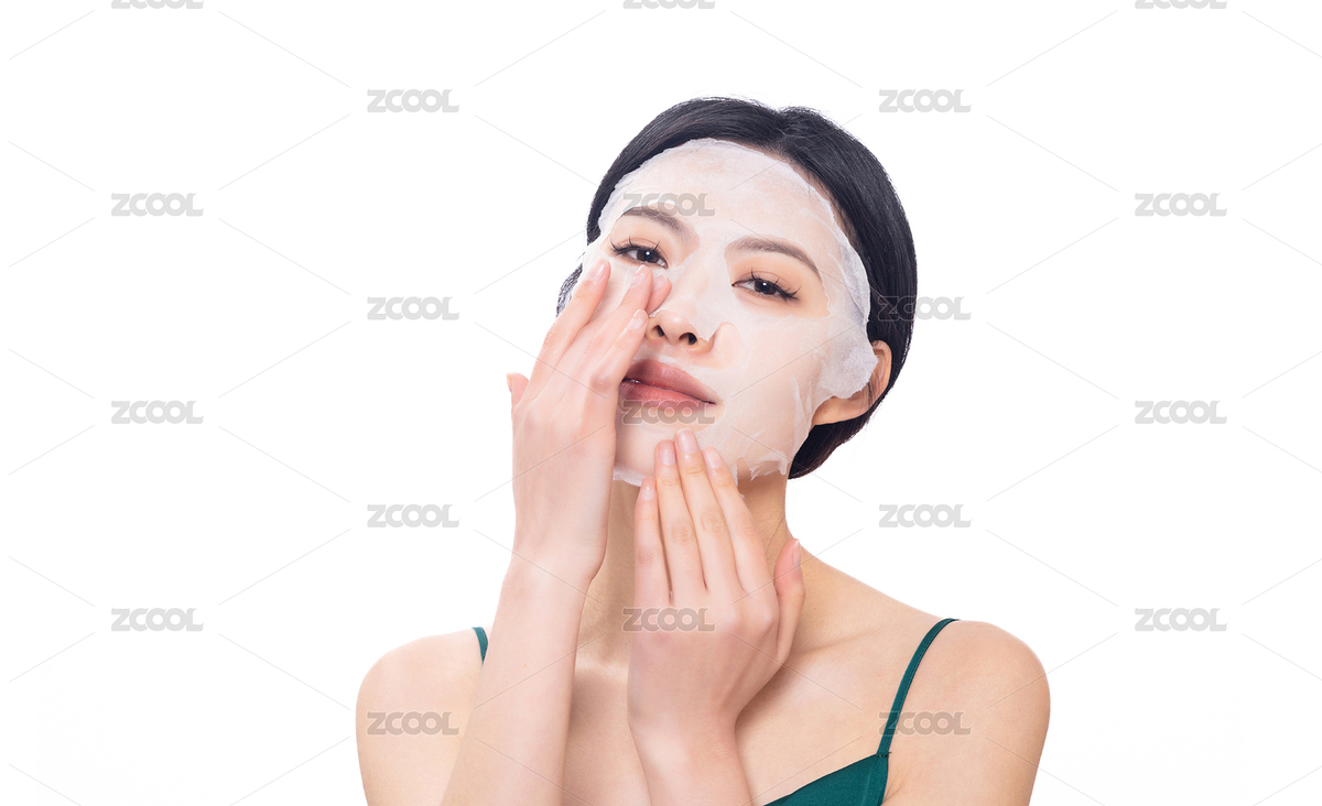 白背景前敷面膜的青女女性面部特写（主预览-7749431） - 未分类 - 站酷设计师斯梅工原创素材 - 站酷ZCOOL