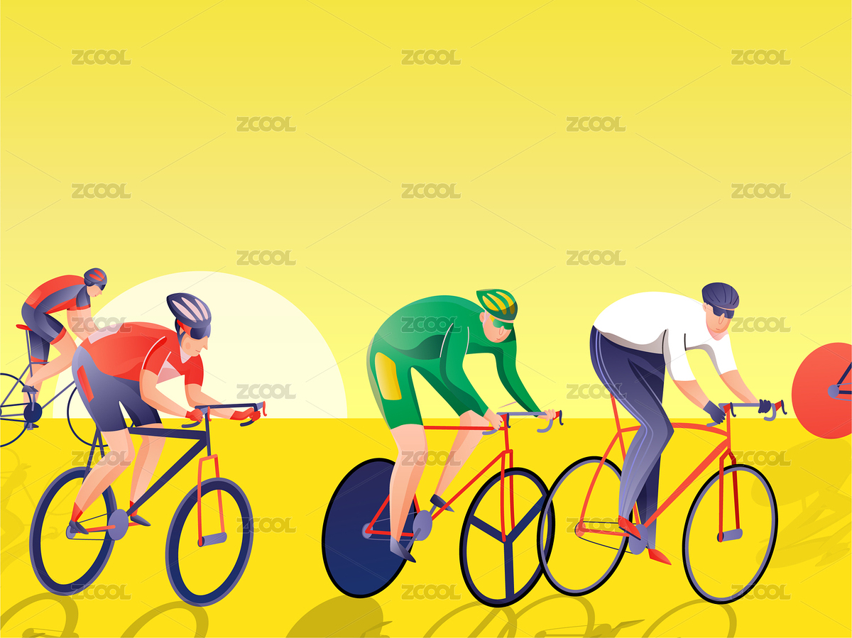 骑自行车运动-小暑（主预览-5618258） - 未分类 - 站酷设计师Lazy插画原创素材 - 站酷ZCOOL
