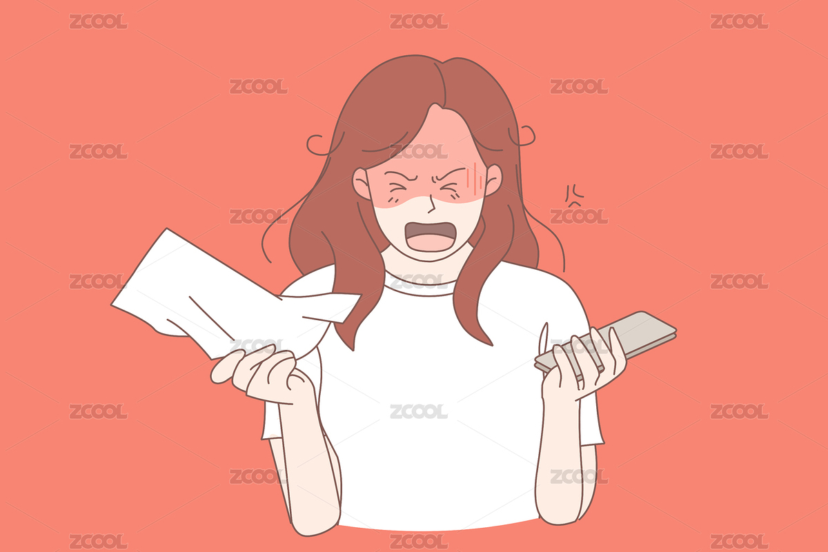 女孩大喊的線條人物矢量插畫（主預(yù)覽-2890016） - 未分類 - 站酷設(shè)計師Anniebugu原創(chuàng)素材 - 站酷ZCOOL