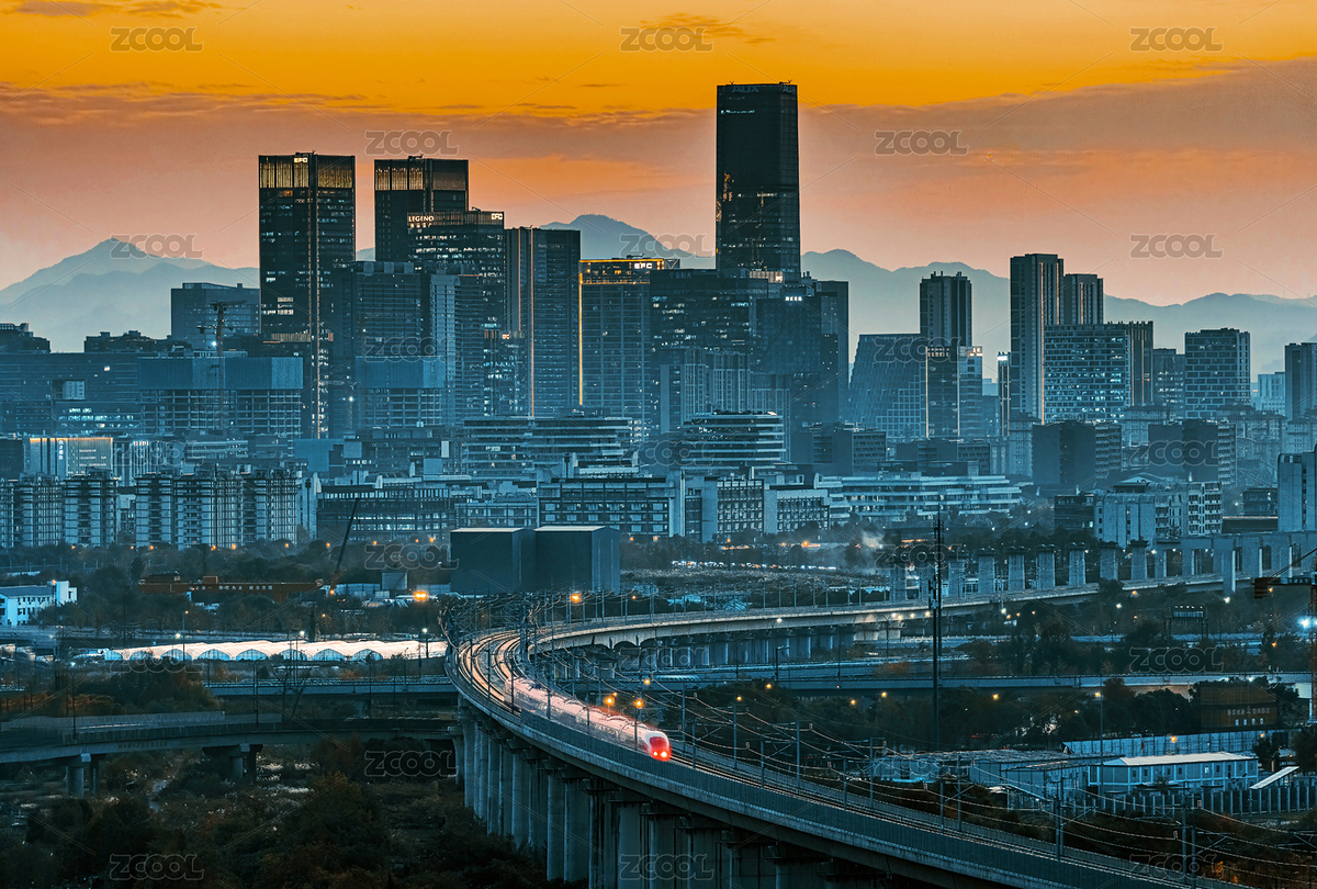 杭州未来科技城与高铁同框（主预览-9346870） - 未分类 - 站酷设计师凉风吹抚原创素材 - 站酷ZCOOL