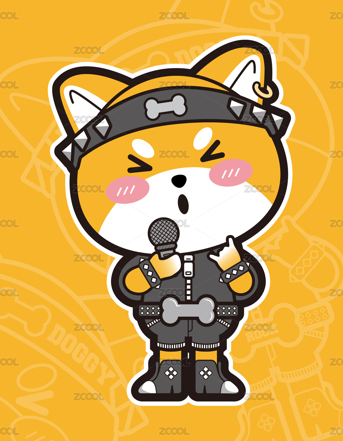 卡通柴犬IP形象