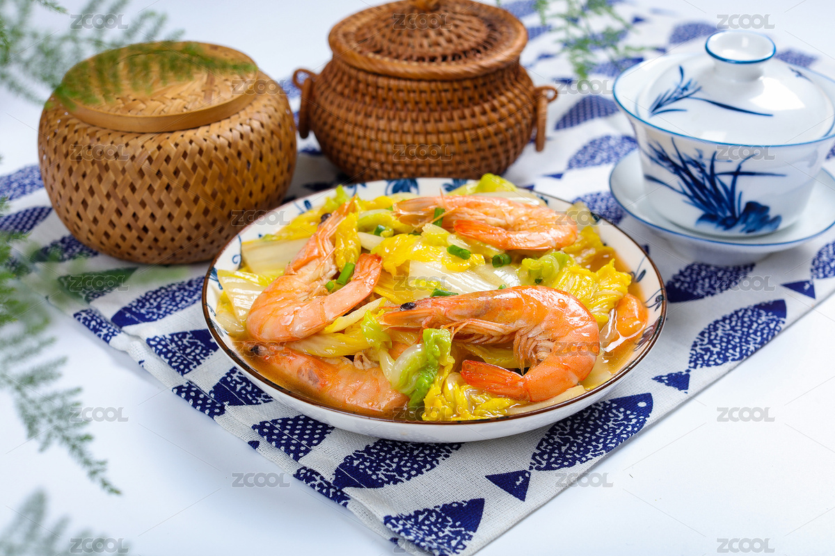 家常菜大蝦炒白菜（主預(yù)覽-5305305） - 未分類 - 站酷設(shè)計師曇華碎影原創(chuàng)素材 - 站酷ZCOOL