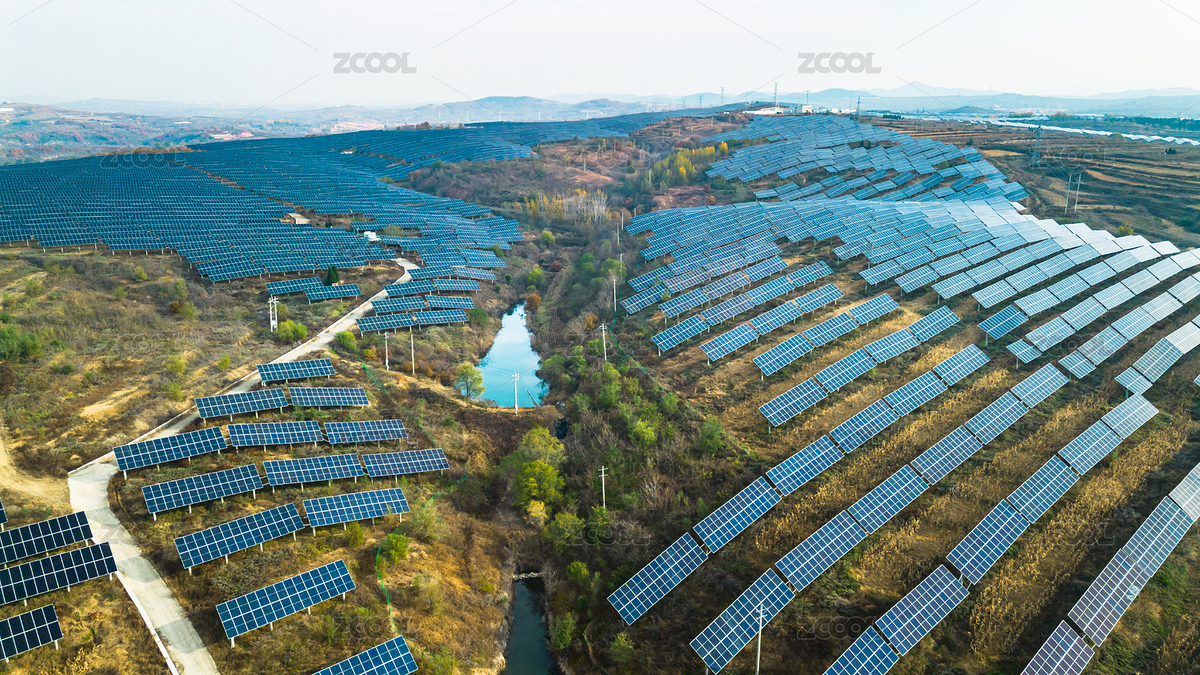 航拍中國(guó)山東煙臺(tái)太陽(yáng)能光伏發(fā)電場(chǎng)（主預(yù)覽-12347369） - 未分類 - 站酷設(shè)計(jì)師平蓋213原創(chuàng)素材 - 站酷ZCOOL