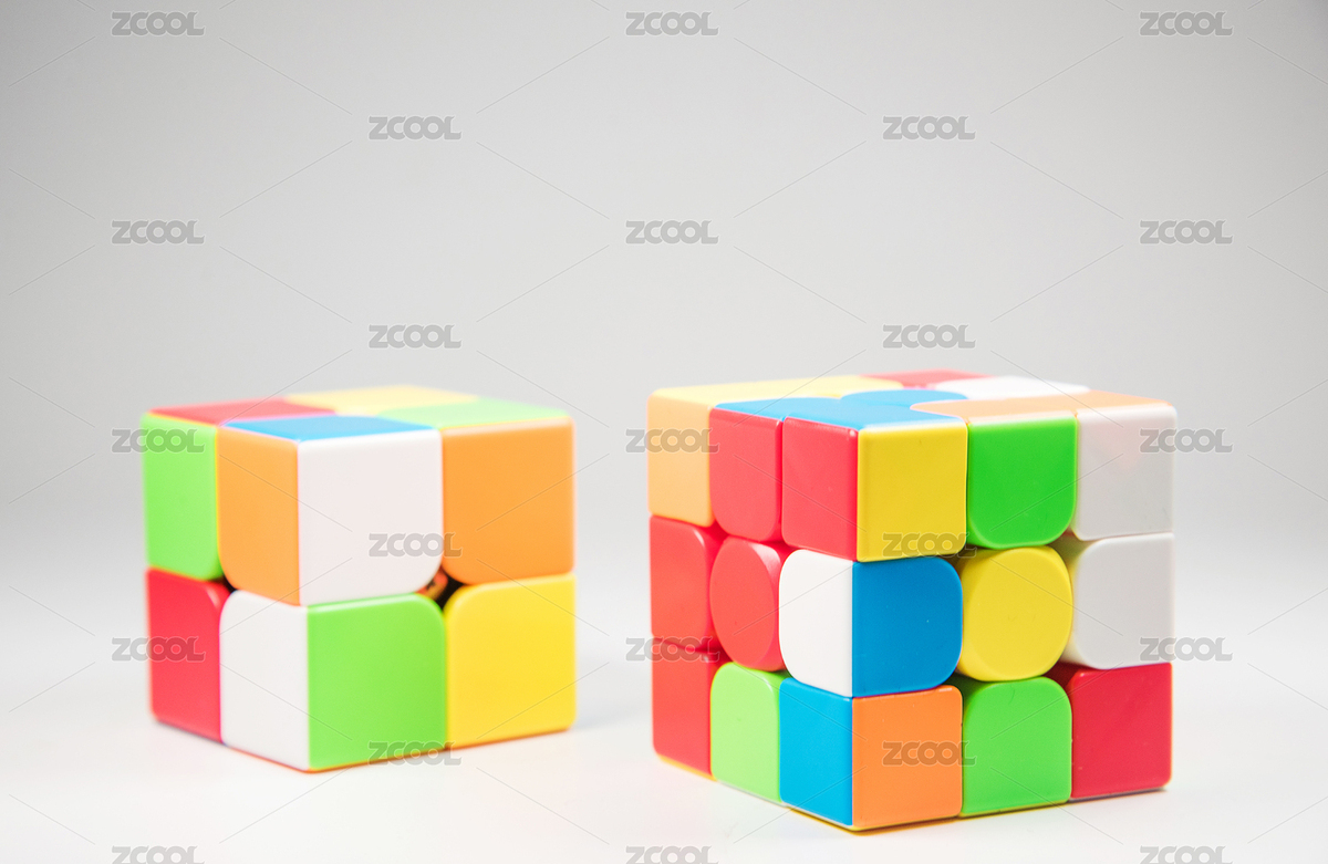 彩色的魔方和兩個小人（主預覽-5048729） - 未分類 - 站酷設計師racin原創(chuàng)素材 - 站酷ZCOOL
