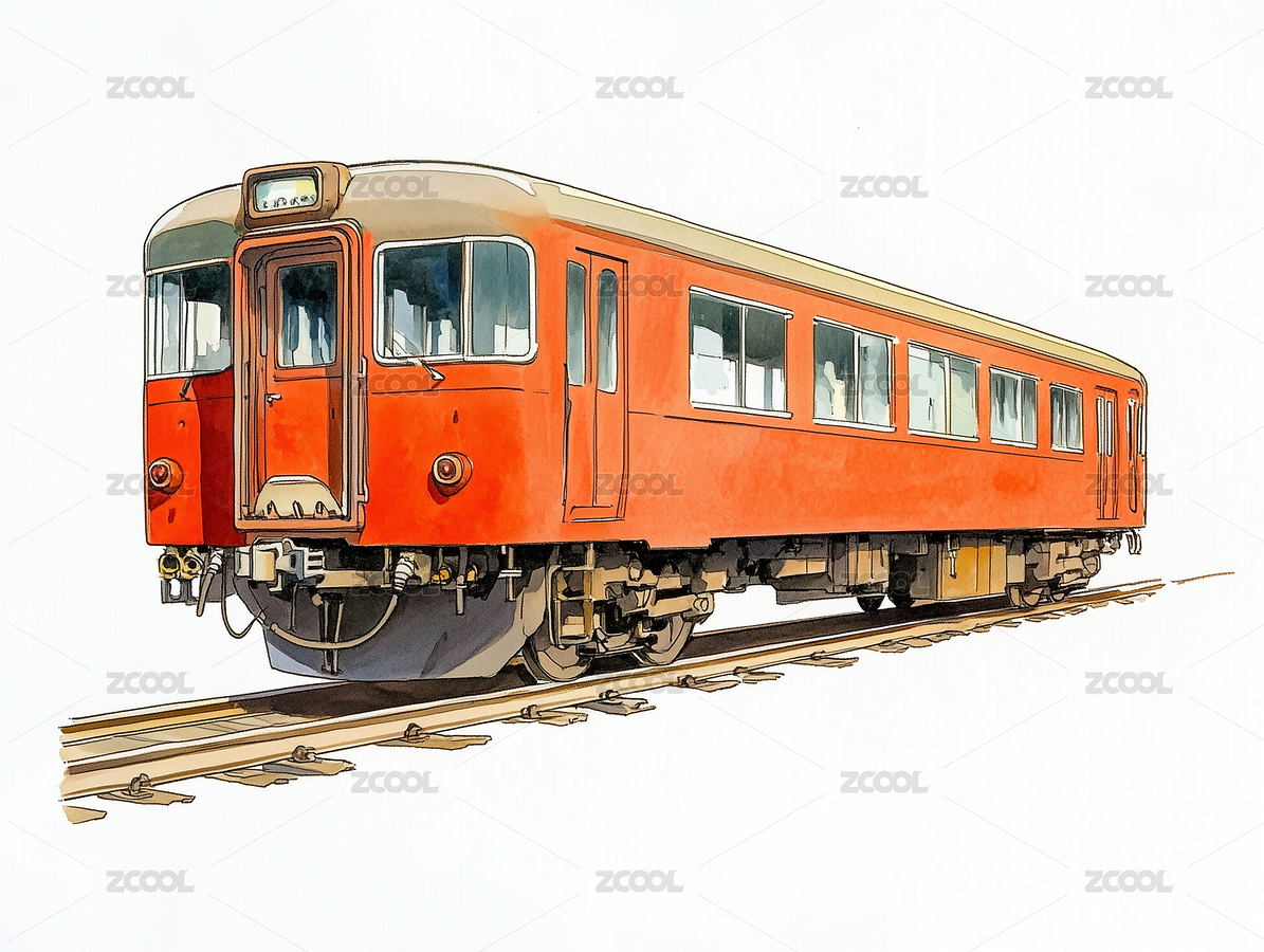 復古日漫 交通工具 鐵軌上的火車（主預覽-8830437） - 未分類 - 站酷設計師玻璃罐子owo原創(chuàng)素材 - 站酷ZCOOL