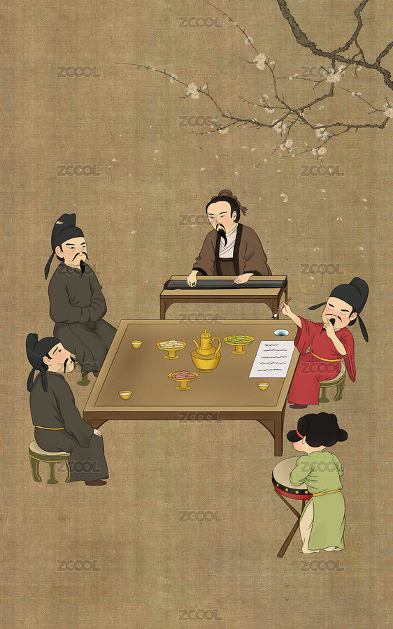 人物集會(huì)宴飲玩樂雅集圖（主預(yù)覽-5693684） - 未分類 - 站酷設(shè)計(jì)師Z33385304原創(chuàng)素材 - 站酷ZCOOL