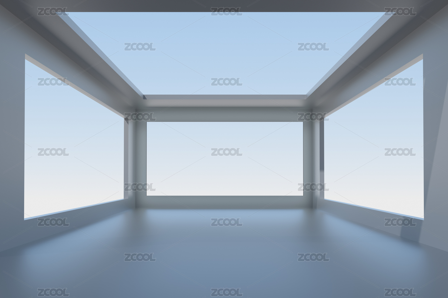 3D渲染的建筑空间