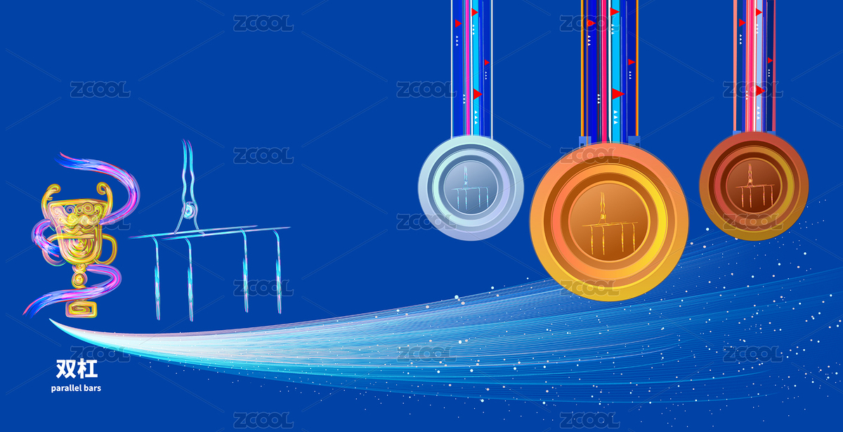雙杠體操錦標(biāo)賽體育運(yùn)動(dòng)會(huì)比賽的插畫（主預(yù)覽-8684928） - 未分類 - 站酷設(shè)計(jì)師靈魂畫師DJ藥?kù)`兒原創(chuàng)素材 - 站酷ZCOOL