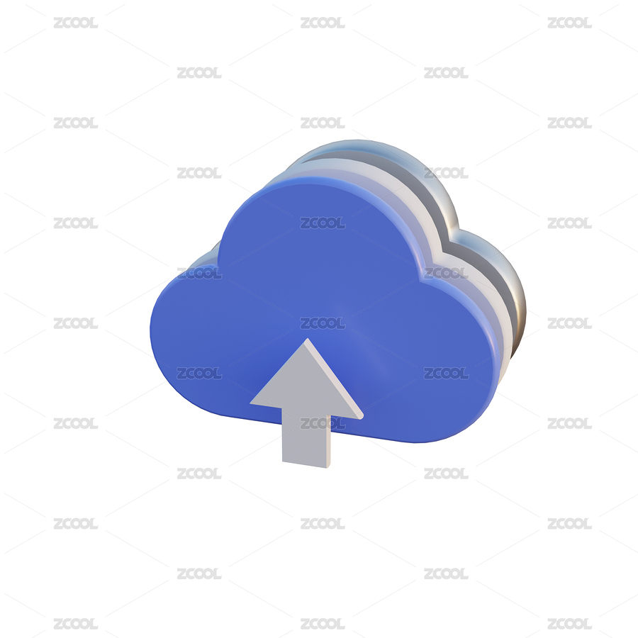 科技感藍色3d建模云端上傳圖標素材（主預覽-8031810） - 未分類 - 站酷設計師米花糖Candy原創(chuàng)素材 - 站酷ZCOOL