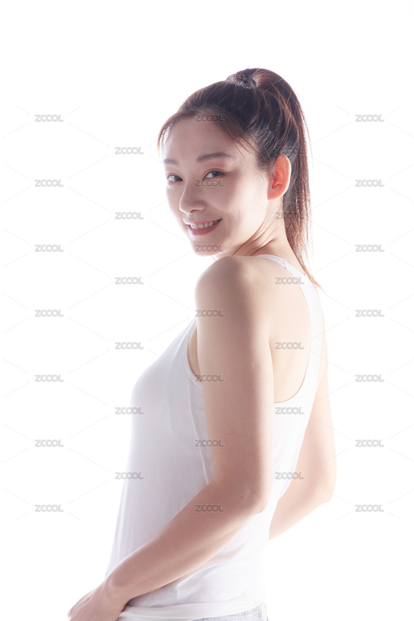 白色背景前年輕的中國女性（主預覽-9138691） - 未分類 - 站酷設計師站酷素材原創(chuàng)素材 - 站酷ZCOOL