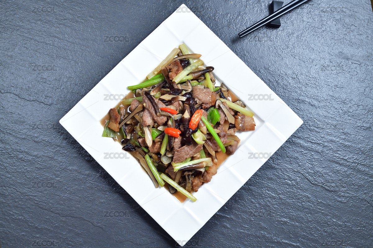 一盤芹菜黑皮雞樅菇炒肉片（主預(yù)覽-6819440） - 未分類 - 站酷設(shè)計師云從影原創(chuàng)素材 - 站酷ZCOOL