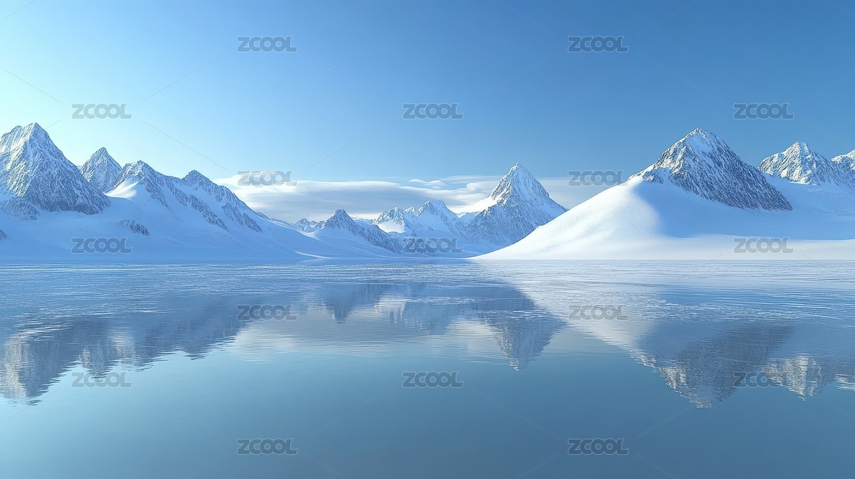 宁静的冰川湖泊和雪山（主预览-7897660） - 未分类 - 站酷设计师lhj6688原创素材 - 站酷ZCOOL