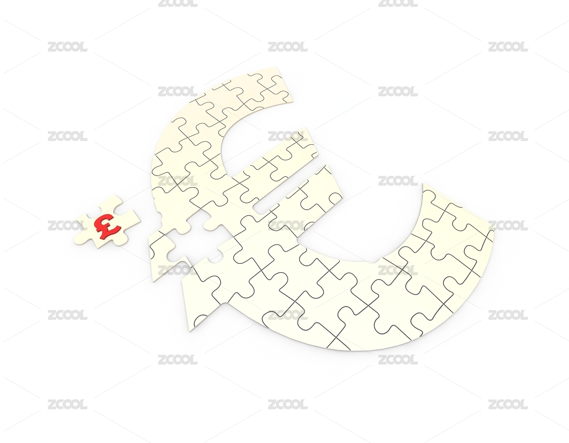 拼圖與貨幣符號，金融經濟合作與團隊，解決方案， 歐元與英鎊（主預覽-8738600） - 未分類 - 站酷設計師yongheng1996原創(chuàng)素材 - 站酷ZCOOL