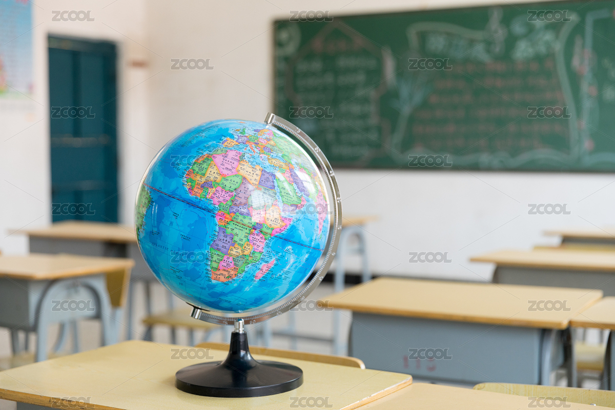 教室里桌子上放着一个地球仪（主预览-2074004） - 未分类 - 站酷设计师今天喝咖啡了吗原创素材 - 站酷ZCOOL