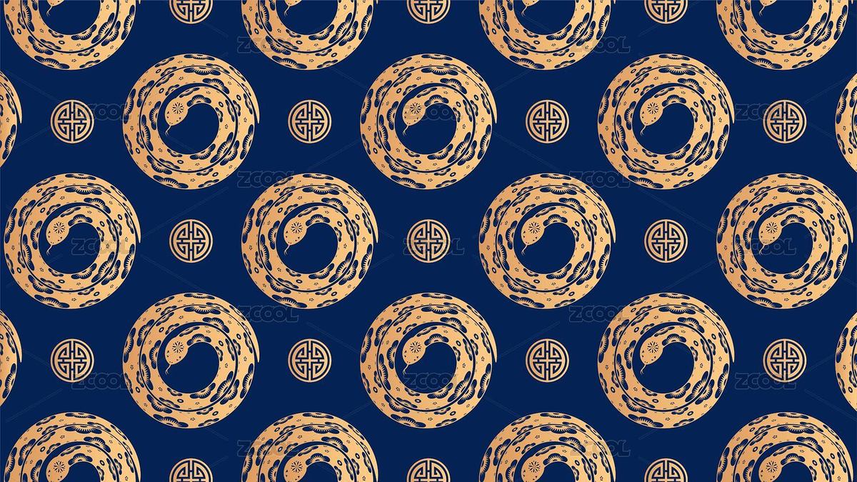 蛇年藍(lán)金色背景（主預(yù)覽-8983476） - 未分類 - 站酷設(shè)計(jì)師煞冷原創(chuàng)素材 - 站酷ZCOOL