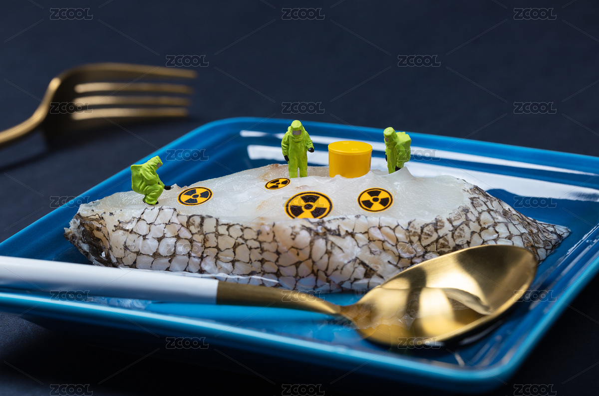 盤子餐具海洋核污染海產(chǎn)品食品安全（主預(yù)覽-1127018） - 未分類 - 站酷設(shè)計師黑白湊原創(chuàng)素材 - 站酷ZCOOL