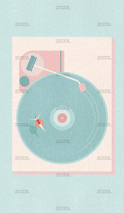 在唱片里游泳的人（主預覽-8325542） - 未分類 - 站酷設(shè)計師豌豆仔原創(chuàng)素材 - 站酷ZCOOL