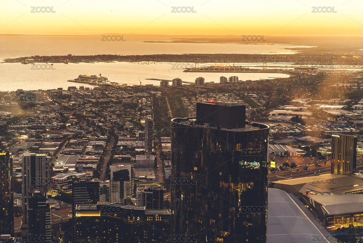 澳大利亞墨爾本城市夜景空中鳥(niǎo)瞰（主預(yù)覽-8811516） - 未分類 - 站酷設(shè)計(jì)師folker88原創(chuàng)素材 - 站酷ZCOOL