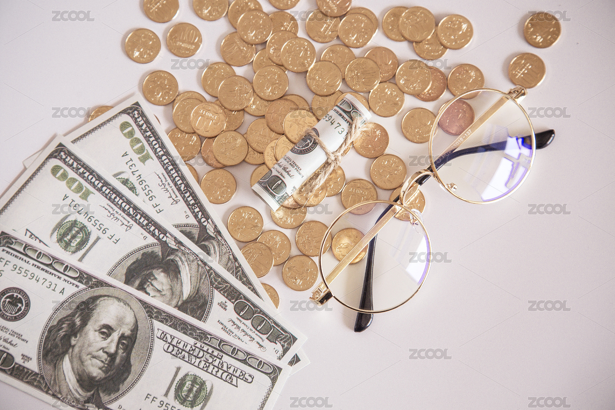 硬幣 紙幣 眼鏡 算盤 商務金融（主預覽-7129460） - 未分類 - 站酷設計師Crazystock原創(chuàng)素材 - 站酷ZCOOL