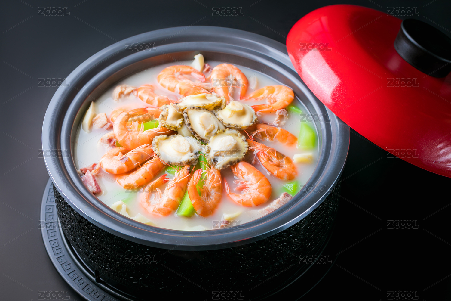 美食摄影海鲜煲