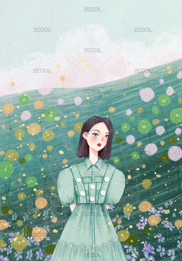 連衣裙女孩（主預(yù)覽-8343728） - 未分類 - 站酷設(shè)計(jì)師俟里Silen原創(chuàng)素材 - 站酷ZCOOL