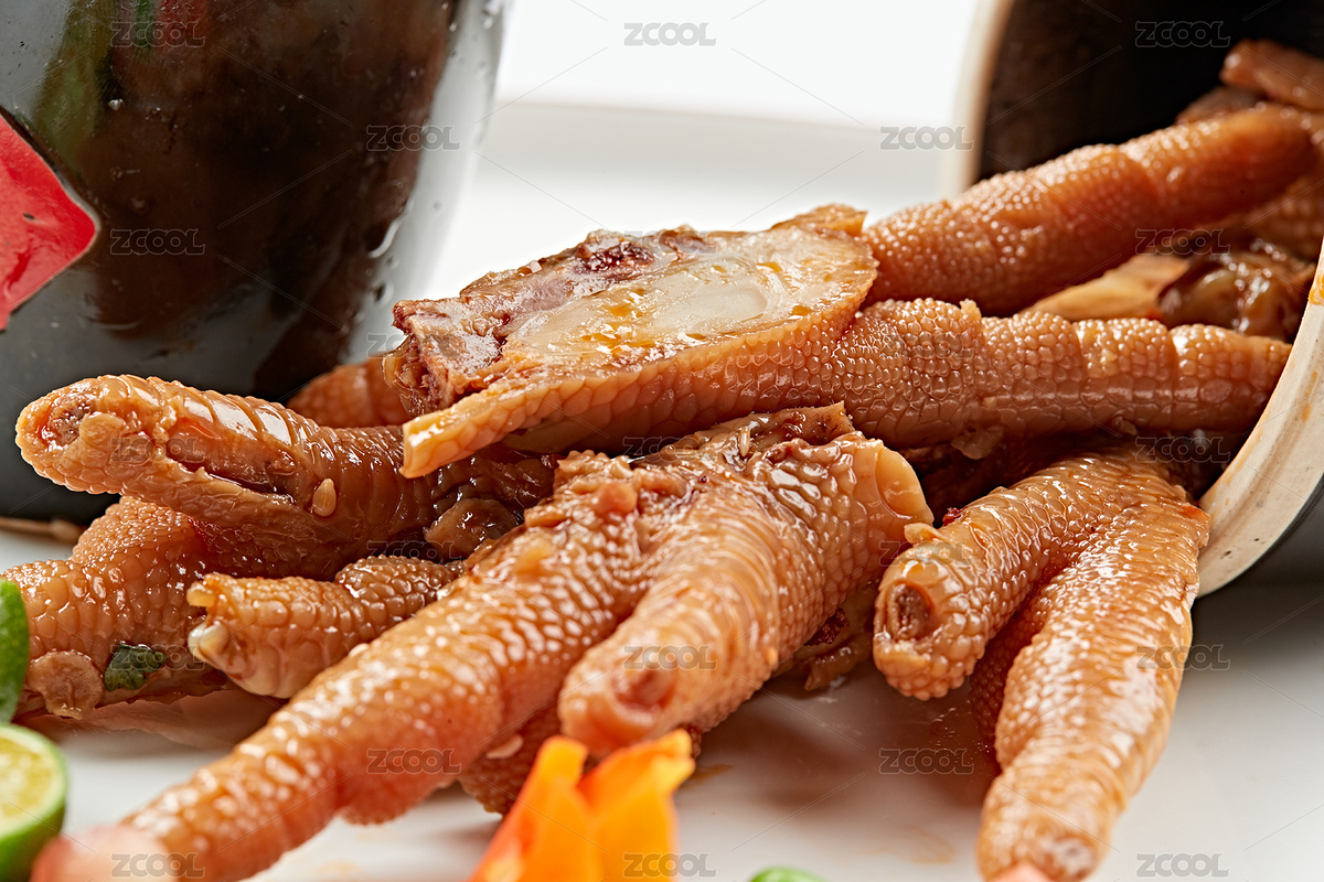 精美餐具裝的鹵味雞腳（主預(yù)覽-8127472） - 未分類 - 站酷設(shè)計師藍太陽TNT原創(chuàng)素材 - 站酷ZCOOL