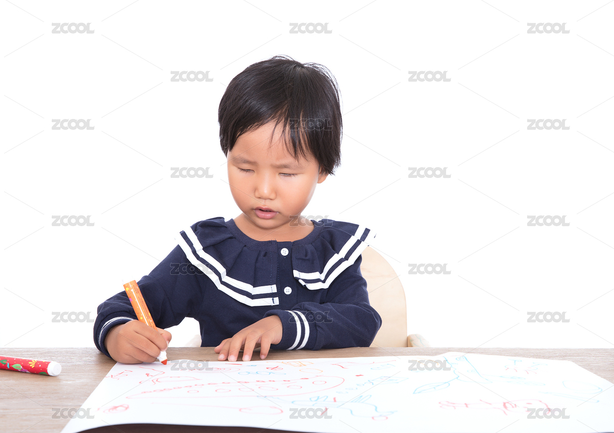 可愛的黃皮膚小孩子在練習(xí)繪畫（主預(yù)覽-7489206） - 未分類 - 站酷設(shè)計(jì)師小羽怪原創(chuàng)素材 - 站酷ZCOOL