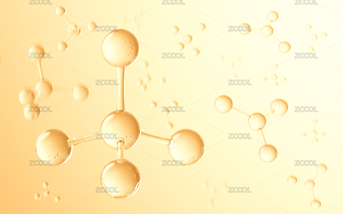 金色的微觀分子結(jié)構(gòu)3D渲染（主預覽-6971075） - 未分類 - 站酷設(shè)計師TinaJi0718原創(chuàng)素材 - 站酷ZCOOL